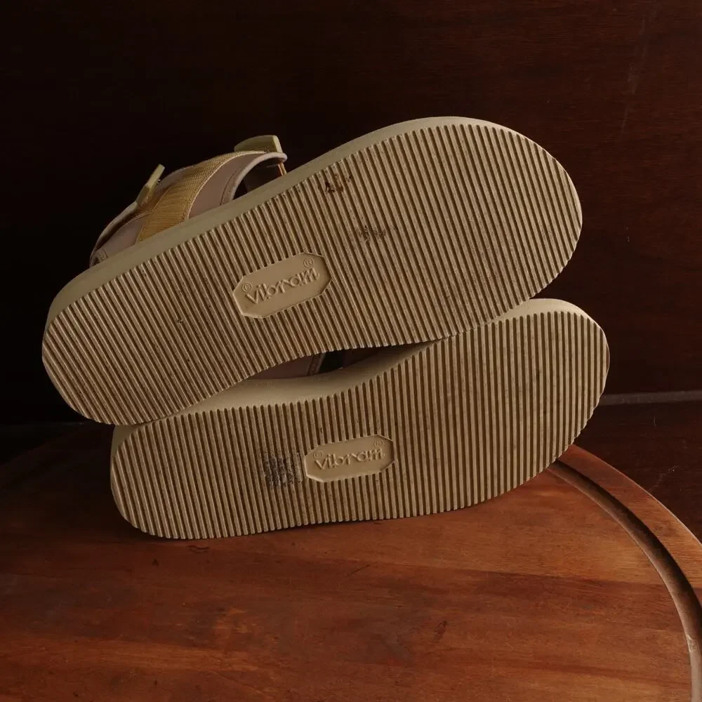 Suicoke Sandals Mens Size 12 Beige BITA-V Sport Split Toe Vibram Casual Shoes